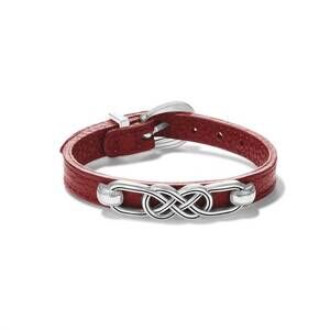 NEW BRIGHTON women's leather bracelet in burgundy